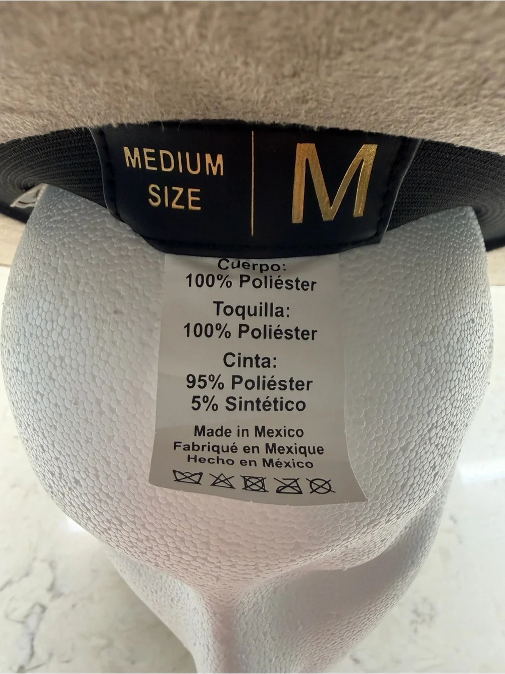 Women’s  Taupe Wide-Brim Felt Fedora with Ribbon and Feather
